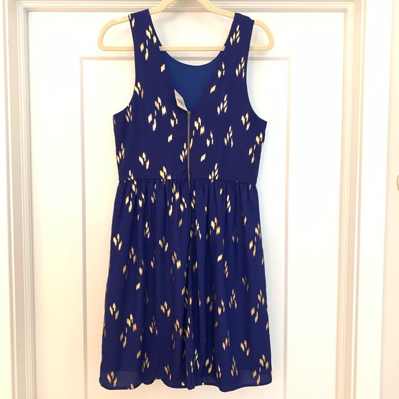 Royal Blue and Gold Everly Dress - Picture 3 of 3